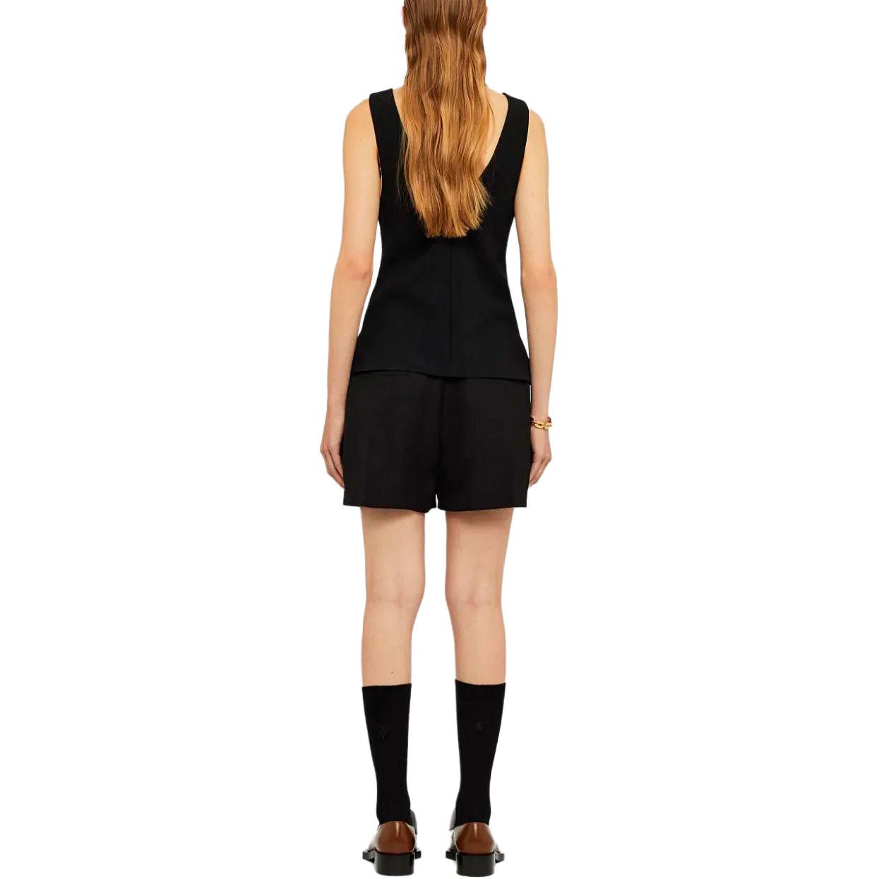 (Women) JIL SANDER  Black Solid V-Neck Sleeveless Crop Top. J01NC0126-J40160-001 圖 3