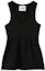 Buy (W) JIL SANDER Tank Top Hitam U-Leher dengan Butiran Zip Sisi. J02NC0202J20138001