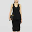 Lookbook (W) JIL SANDER Tank Top Hitam U-Leher dengan Butiran Zip Sisi. J02NC0202J20138001