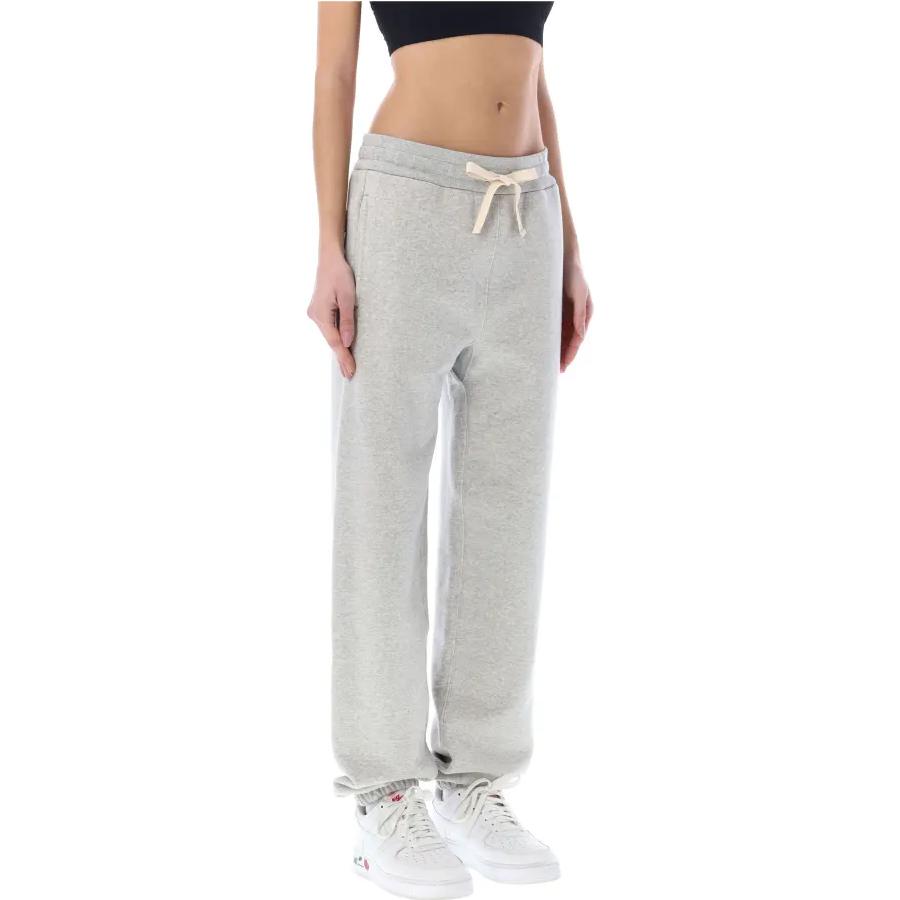 Shop (W) 질 샌더 하이웨이스트 드로스트링 조거 팬츠 그레이 J40KA0130J20010052