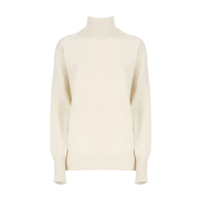 (Women) JIL SANDER Ivory Solid Turtleneck Long Sleeve Sweater J02GP0015J13201107