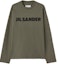 Buy (W) Jil Sander Sweatshirt Oversized Crewneck Lengan Panjang Logo Hijau. J02GC0107J20215312