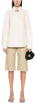 (Women) JIL SANDER Long-Sleeve Solid Beige Button-Up Shirt. J04DL0003J45225-BEGIE Lookbook (Women) JIL SANDER Long-Sleeve Solid Beige Button-Up Shirt. J04DL0003J45225-BEGIE