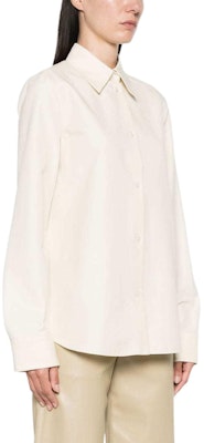 (Women) JIL SANDER Long-Sleeve Solid Beige Button-Up Shirt. J04DL0003J45225-BEGIE Purchase (Women) JIL SANDER Long-Sleeve Solid Beige Button-Up Shirt. J04DL0003J45225-BEGIE