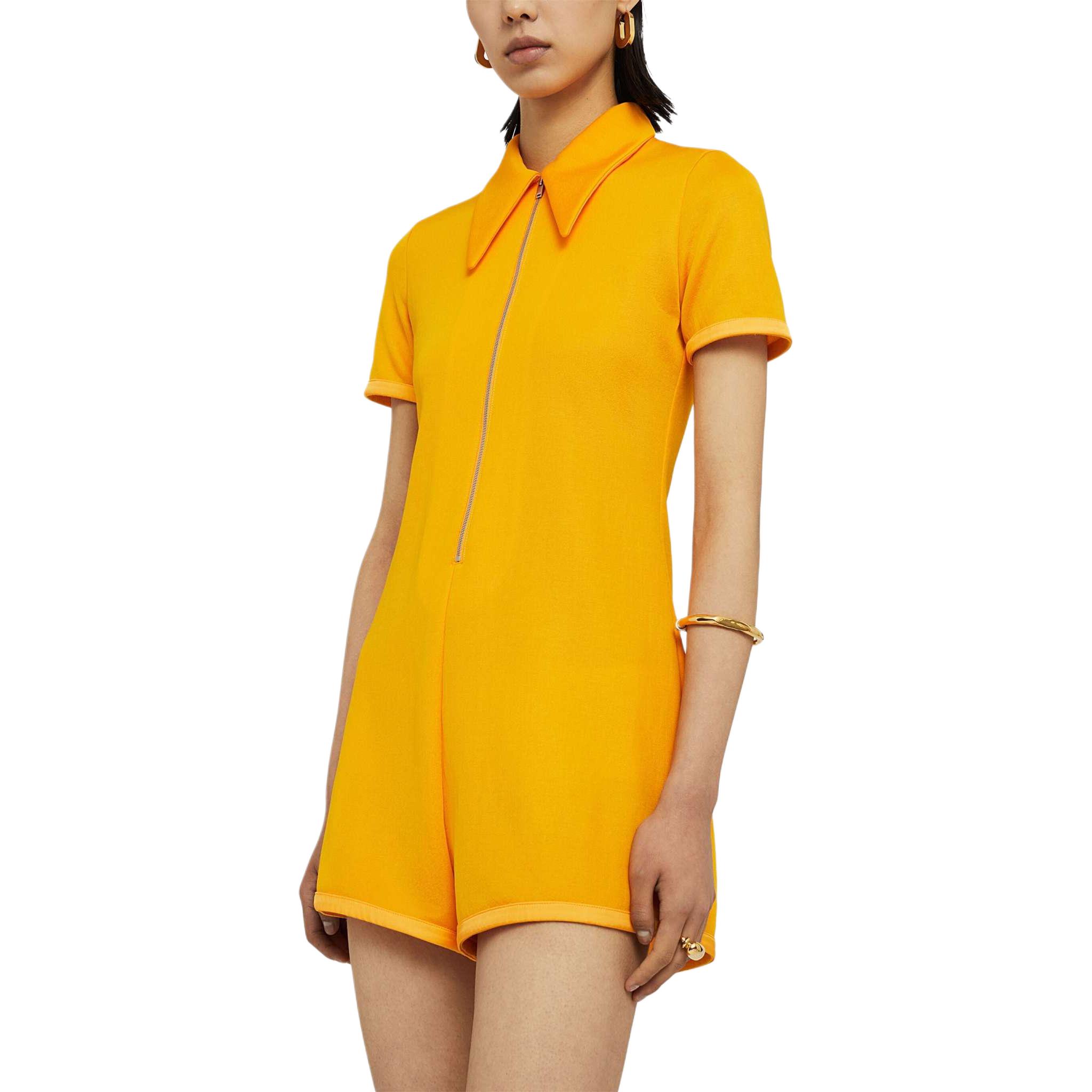 Purchase (W) 질 샌더 오버사이즈 칼라 프론트 지퍼 점프수트 오렌지. J02FP0102J20140-ORANGE