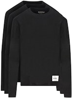 (Women) JIL SANDER Oversized Logo Print Crewneck Long Sleeve Tee 3-Pack Black. J40GC000-2J45048-001 (Women) JIL SANDER Oversized Logo Print Crewneck Long Sleeve Tee 3-Pack Black. J40GC000-2J45048-001