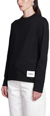 (Women) JIL SANDER Oversized Logo Print Crewneck Long Sleeve Tee 3-Pack Black. J40GC000-2J45048-001 Purchase (Women) JIL SANDER Oversized Logo Print Crewneck Long Sleeve Tee 3-Pack Black. J40GC000-2J45048-001