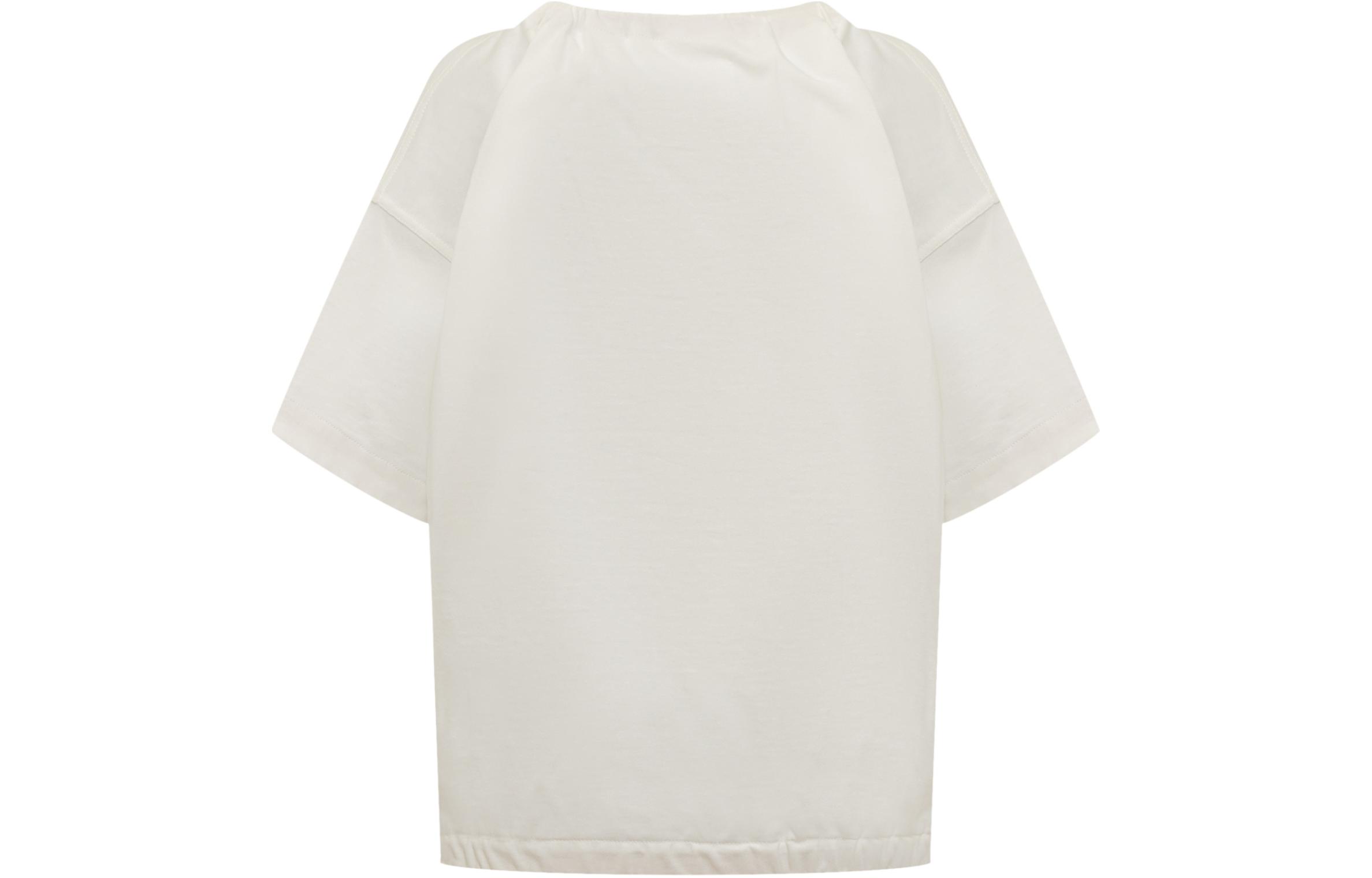 Lookbook (W) 吉尔·桑德 纯色系带圆领短袖T恤 白色 J40GU0111-J20148-100