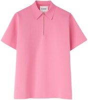 (Women) JIL SANDER Relaxed Fit Solid Pink Short Sleeve Polo Shirt. J02GC0114-J19155-956 (Women) JIL SANDER Relaxed Fit Solid Pink Short Sleeve Polo Shirt. J02GC0114-J19155-956