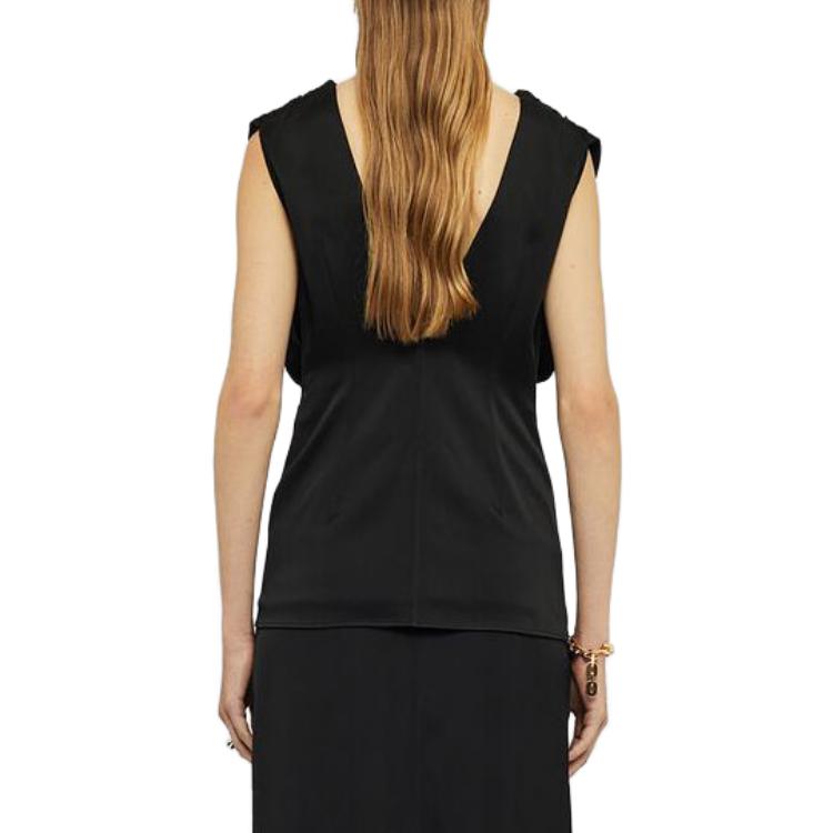 Shop (Women) JIL SANDER  Slim Fit Zipper Plastic Vest Black Comfortable Design J01NC0132-J76018-001