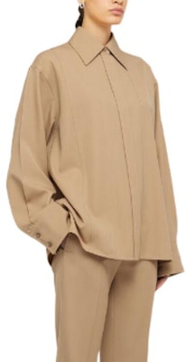 (W) JIL SANDER Kemeja Lengan Panjang Warna Khaki Solid J02DL019-3J40002-219 Details for (W) JIL SANDER Kemeja Lengan Panjang Warna Khaki Solid J02DL019-3J40002-219