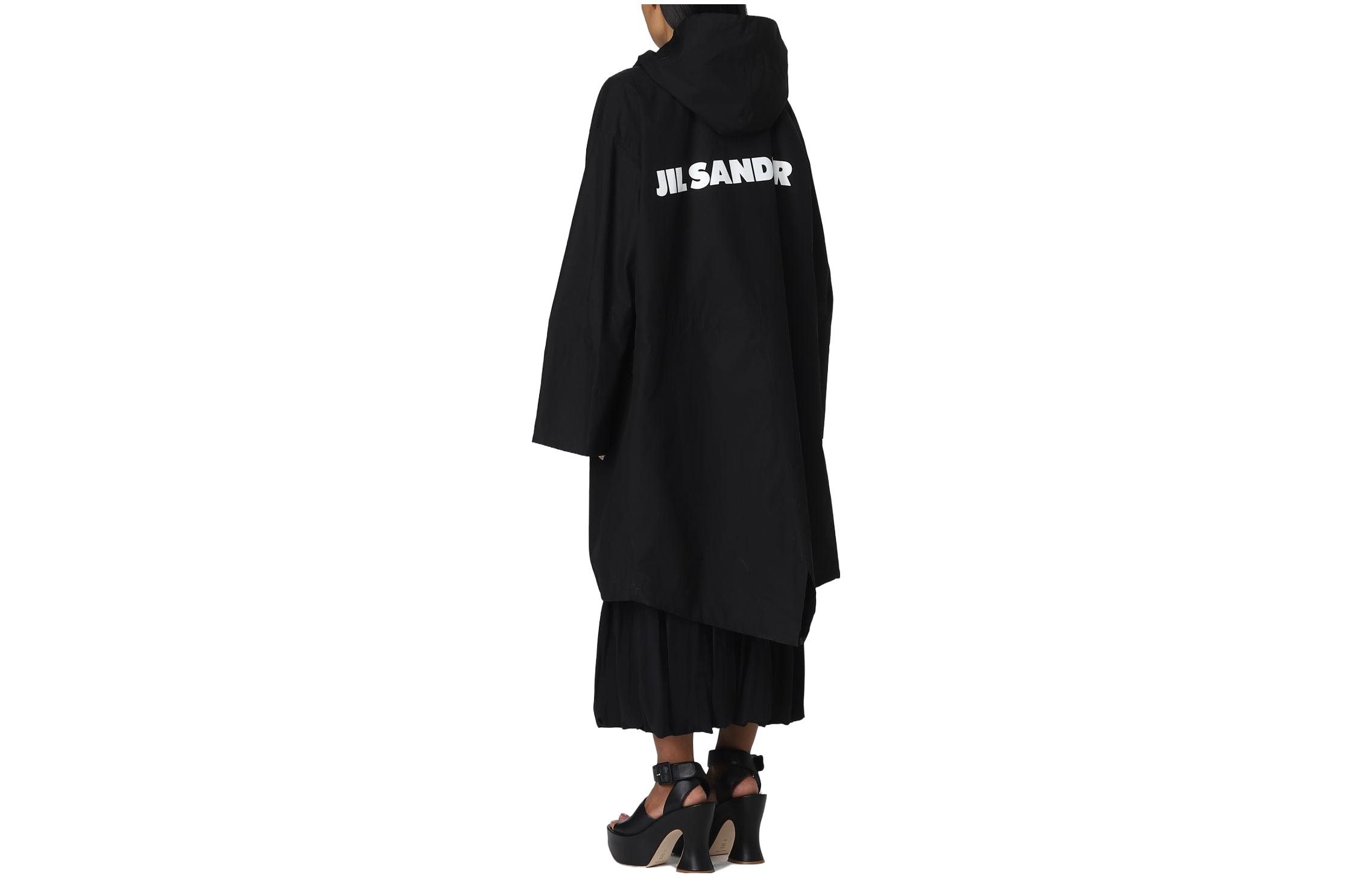 Order (W) JIL SANDER 寬鬆連帽抽繩大衣 搭配品牌標誌印花外套 J04AH0002J45046-001