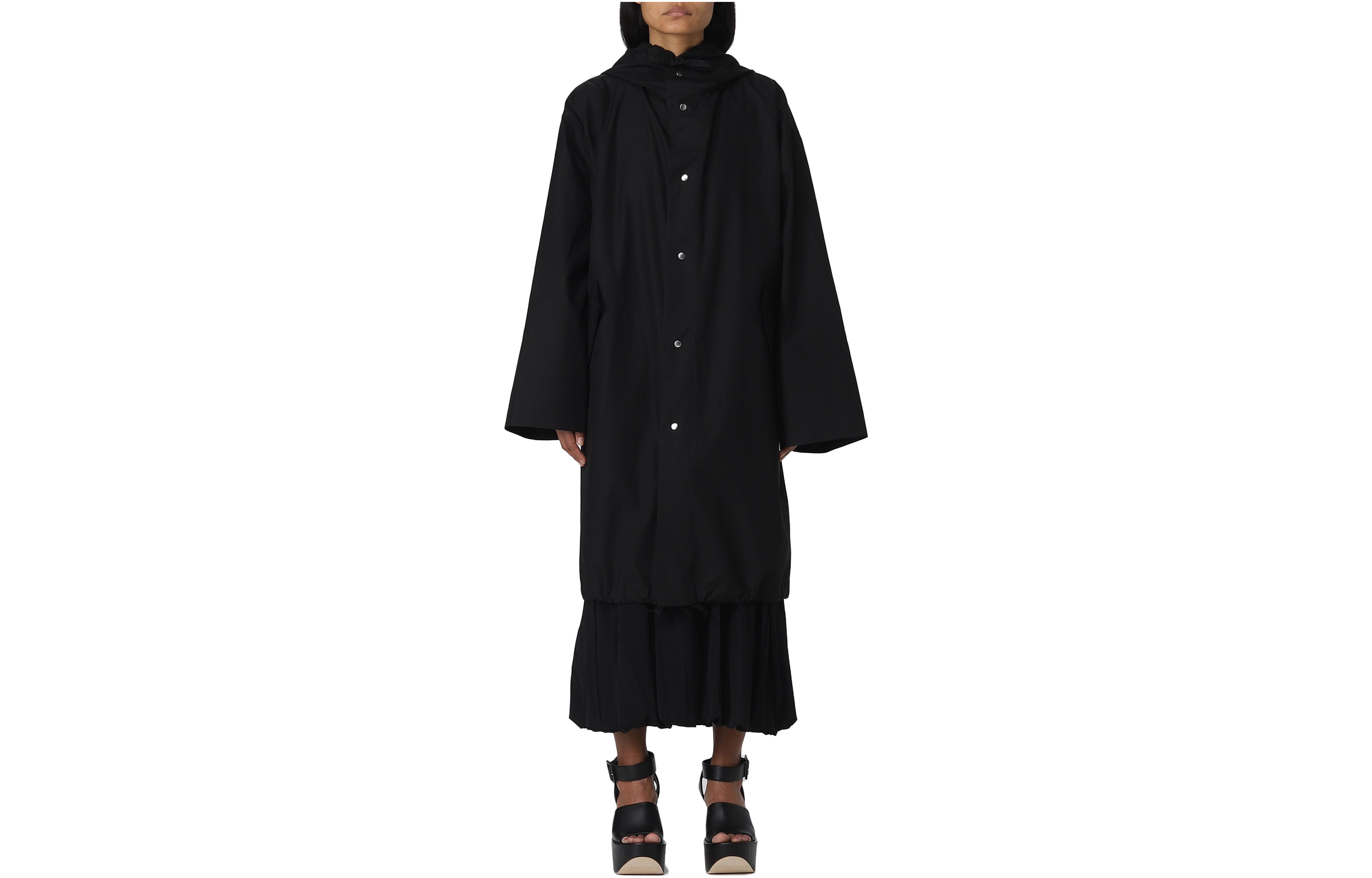 Lookbook (W) JIL SANDER 寬鬆連帽抽繩大衣 搭配品牌標誌印花外套 J04AH0002J45046-001