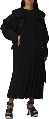 (W) JIL SANDER 寬鬆連帽抽繩大衣 搭配品牌標誌印花外套 J04AH0002J45046-001 Shop (W) JIL SANDER 寬鬆連帽抽繩大衣 搭配品牌標誌印花外套 J04AH0002J45046-001