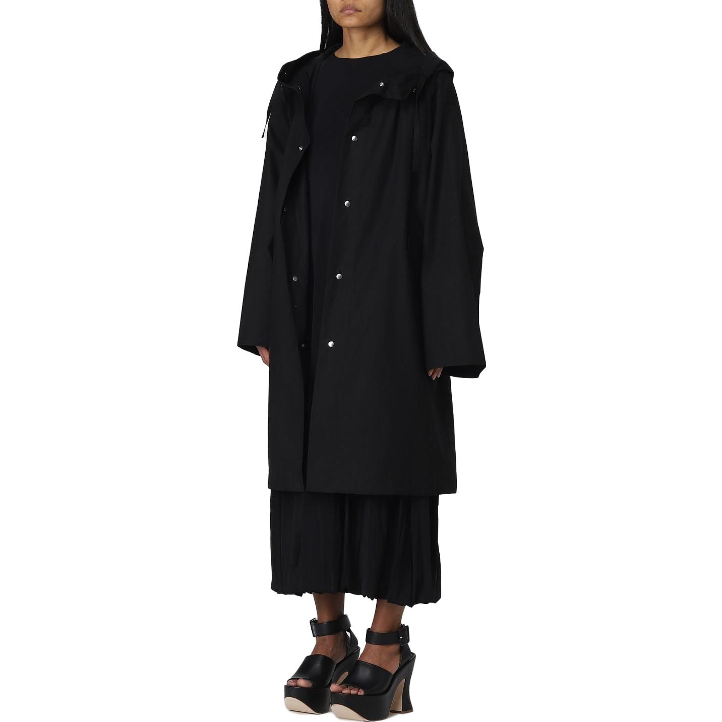 Purchase (W) JIL SANDER 寬鬆連帽抽繩大衣 搭配品牌標誌印花外套 J04AH0002J45046-001