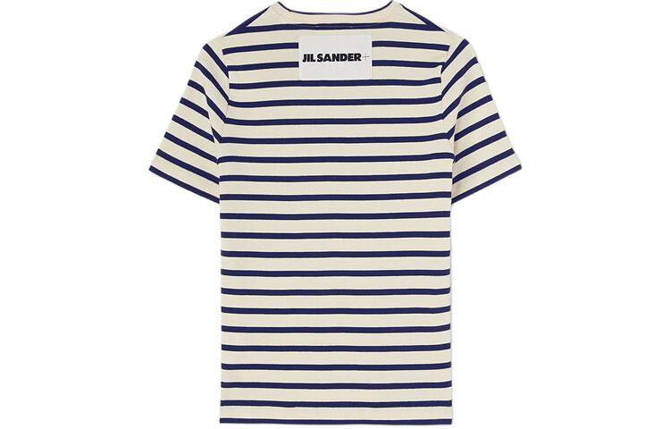 Lookbook (W) 吉尔桑达 条纹圆领短袖T恤 米白色 J40GC0111J-46497-124