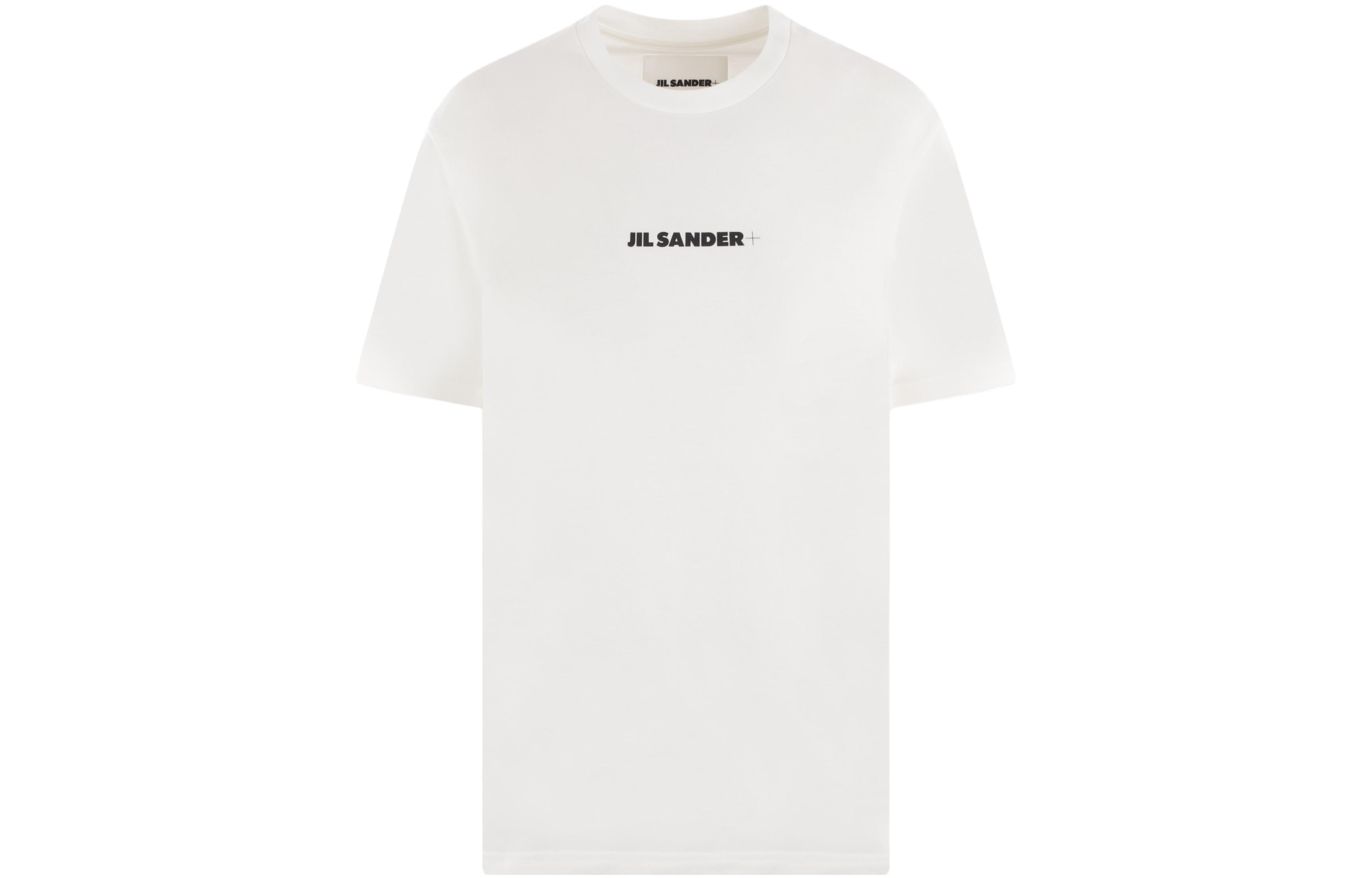 (Women) JIL SANDER  White Letter Print Pullover Drop-Shoulder T-Shirt J40GC0118J20103102