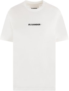 (W) JIL SANDER 白色字母印花落肩款长袖T恤 J40GC0118J20103102 Order (W) JIL SANDER 白色字母印花落肩款长袖T恤 J40GC0118J20103102