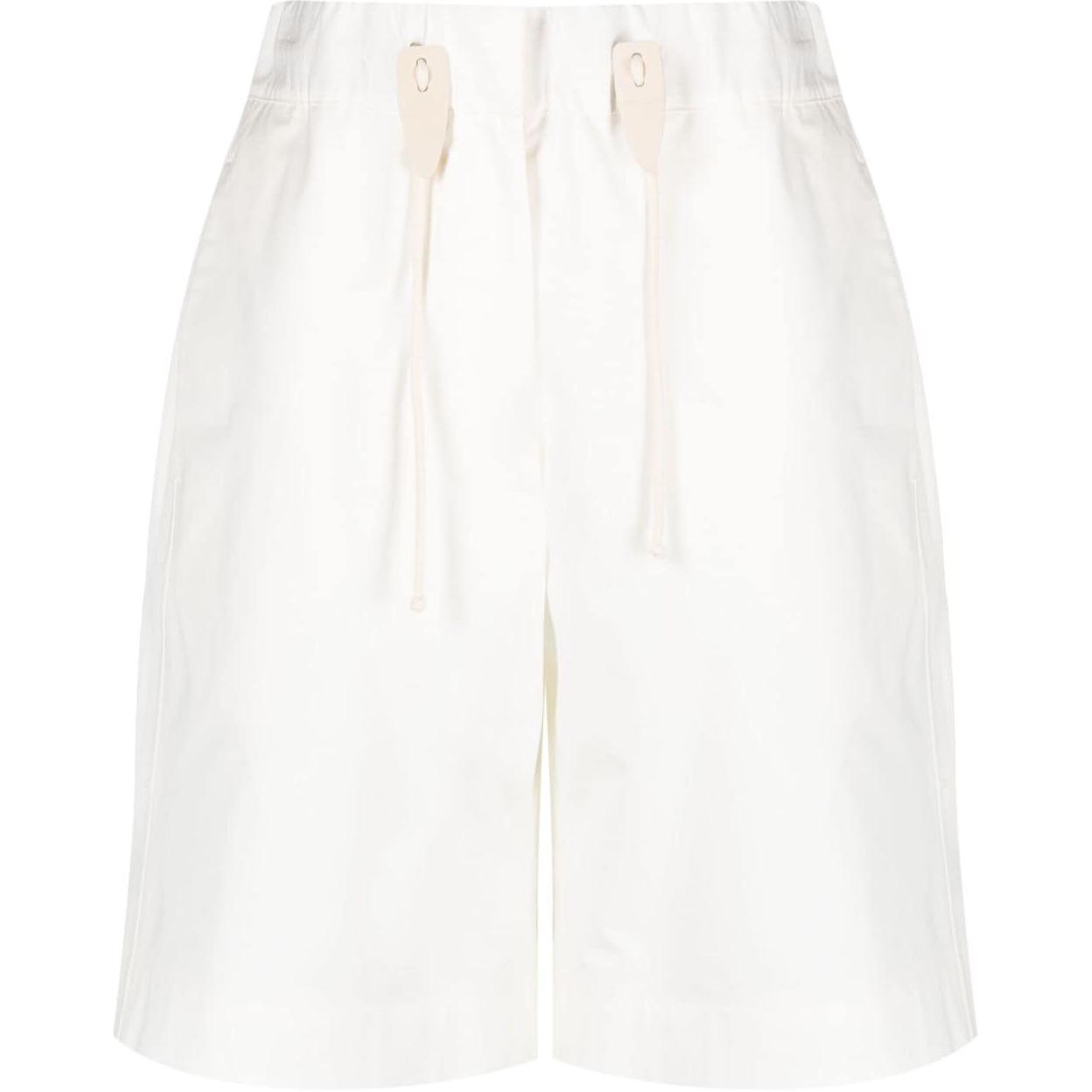 (Women) JIL SANDER  White Logo Drawstring Waist Casual Shorts. J40KA0121J45039-WHITE