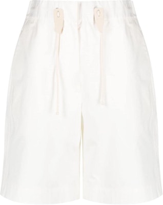 (Women) JIL SANDER White Logo Drawstring Waist Casual Shorts. J40KA0121J45039-WHITE Order (Women) JIL SANDER White Logo Drawstring Waist Casual Shorts. J40KA0121J45039-WHITE