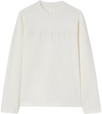 (Women) JIL SANDER White Logo Print Loose Fit Long Sleeve Crewneck T-Shirt J03GC0136J20243102 Buy (Women) JIL SANDER White Logo Print Loose Fit Long Sleeve Crewneck T-Shirt J03GC0136J20243102