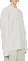 Details for (W) JIL SANDER 白色標誌印花寬鬆長袖圓領T恤 J03GC0136J20243102
