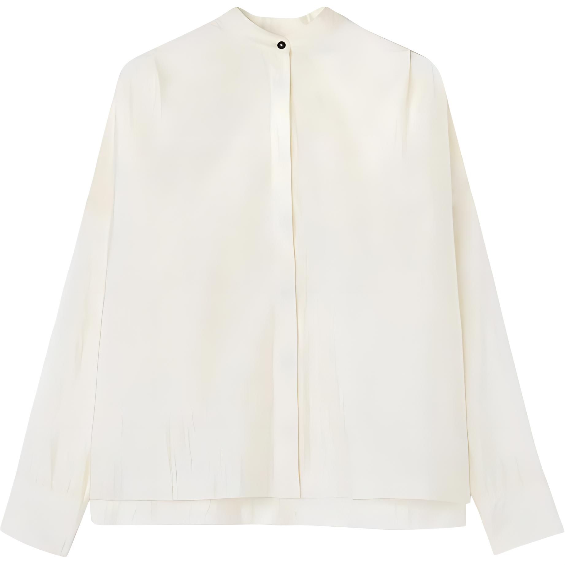 (Women) JIL SANDER  White Loose Fit Long-Sleeve Button-Up Shirt J40DL0128J70003106