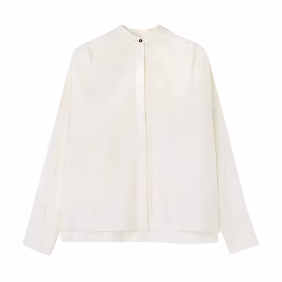 (Women) JIL SANDER White Loose Fit Long-Sleeve Button-Up Shirt J40DL0128J70003106