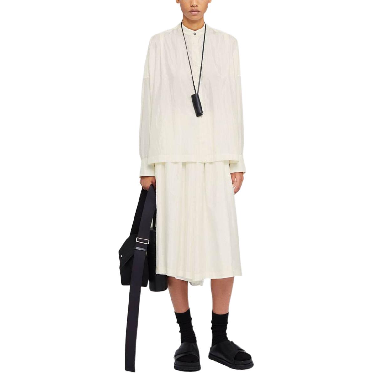 Lookbook (Women) JIL SANDER  White Loose Fit Long-Sleeve Button-Up Shirt J40DL0128J70003106