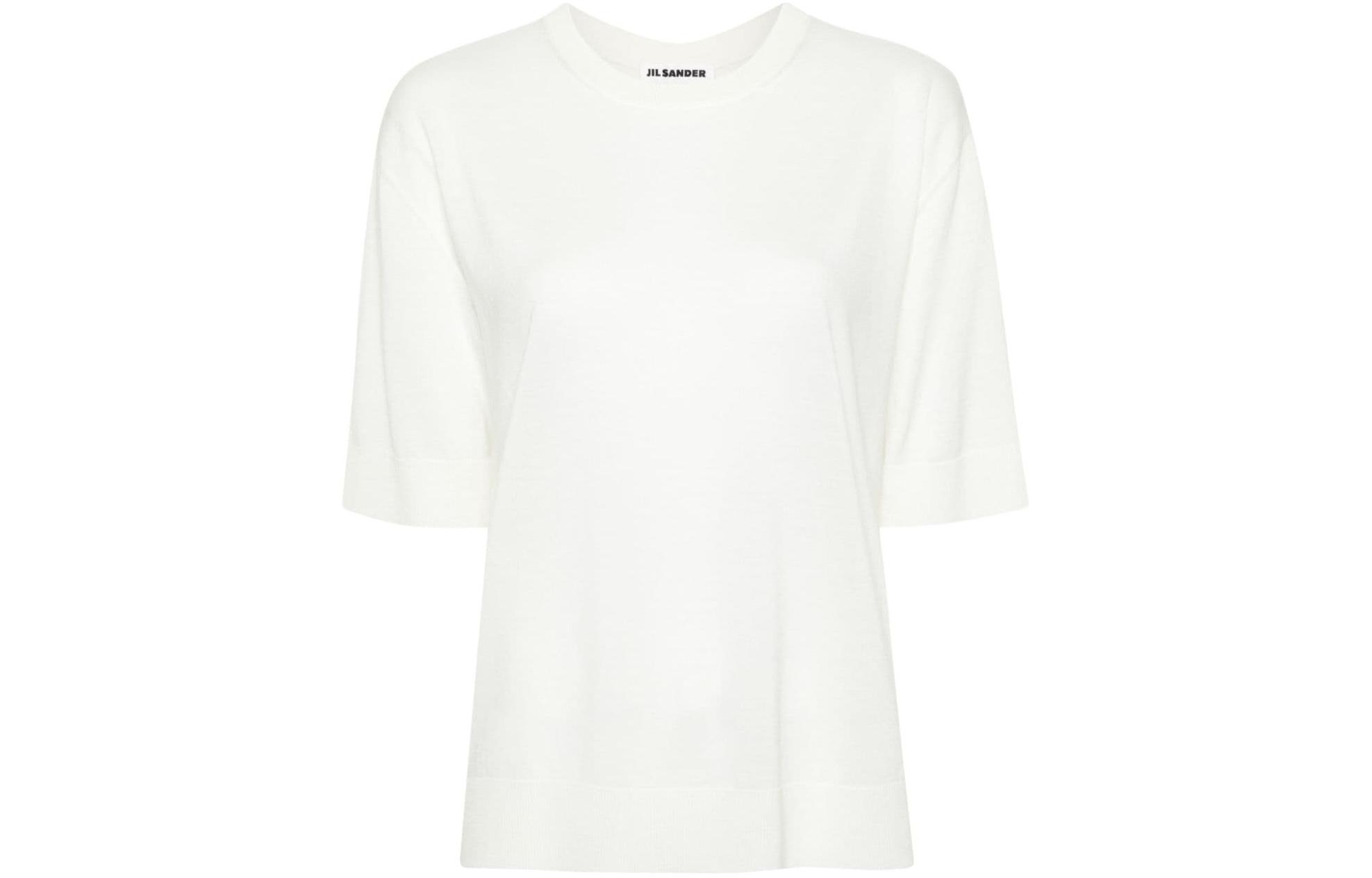 Order (W) JIL SANDER 白色寬鬆舒適圓領T恤 SS24 J04GC0102J14531-WHITE