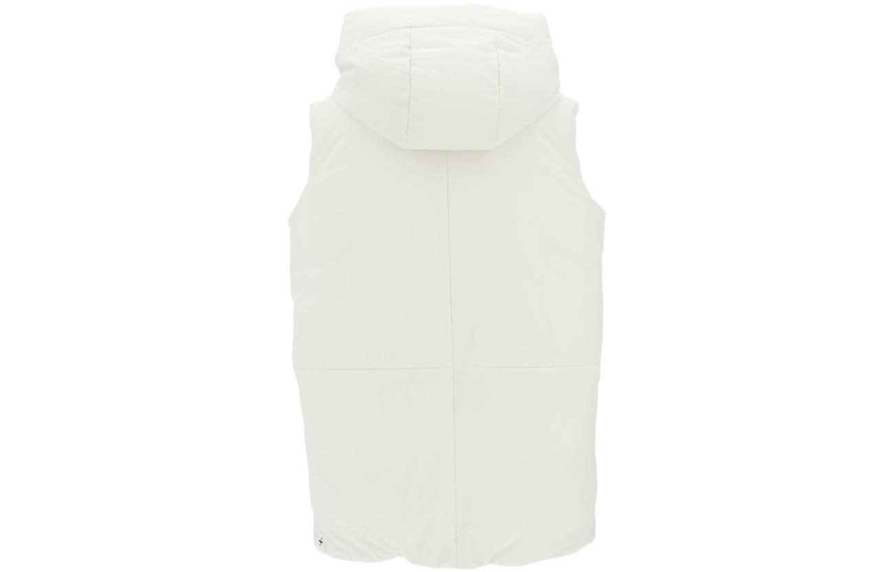Lookbook (Women) Jil Sander  White Solid Color Sleeveless Zip-Up Hoodie Vest. J40AF0012J70008102