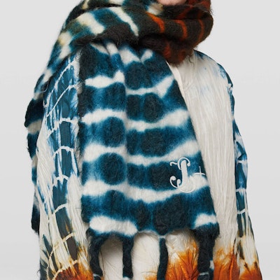 (Women) JIL SANDER Wool Fringe Scarf - Multicolor Stylish Winter Accessory J40TE0008-J40041-284 Lookbook (Women) JIL SANDER Wool Fringe Scarf - Multicolor Stylish Winter Accessory J40TE0008-J40041-284