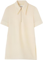 (Women) JIL SANDER Yellow Slim-Fit Zip Polo Shirt with Point Collar J02NC0183J20140266 (Women) JIL SANDER Yellow Slim-Fit Zip Polo Shirt with Point Collar J02NC0183J20140266