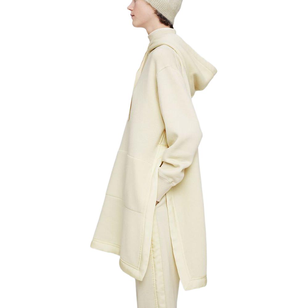 Shop (Women) Jil Sander Beige Pullover Hoodie with Drawstring and Long Sleeves J40GU0106-J20080-104