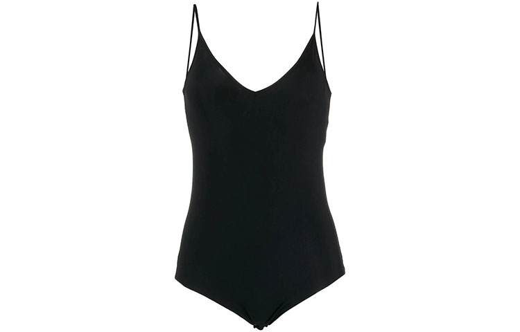 (Women) Jil Sander FW21 Black V-Neck Bodysuit JSCQ7050-43WQ477-108