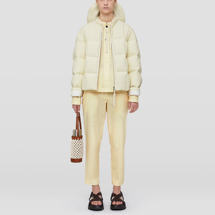 Lookbook (W) 질샌더 FW21 다운 재킷 집업 크루넥 오프 화이트 JPPU440094-WU461200A-279