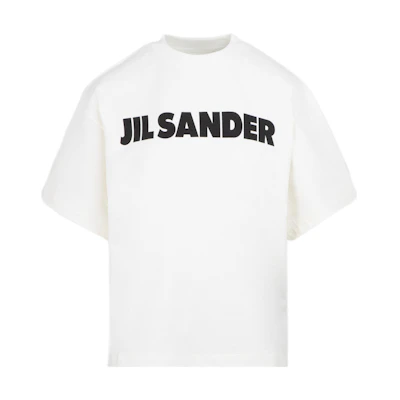 (Women) JIL SANDER FW22 Beige Crewneck T-Shirt with Logo Print. J02GC0001-J45047-102