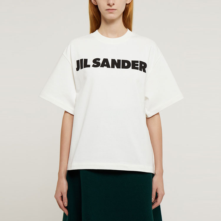 Purchase (W) JIL SANDER FW22 米色印花logo圆领T恤. J02GC0001-J45047-102