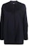 Buy (Women) JIL SANDER FW22 Black Collarless Long Sleeve Shirt. J04DL0007-J40003-401