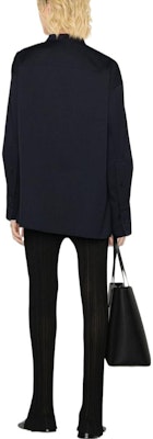 (Women) JIL SANDER FW22 Black Collarless Long Sleeve Shirt. J04DL0007-J40003-401 Shop (Women) JIL SANDER FW22 Black Collarless Long Sleeve Shirt. J04DL0007-J40003-401