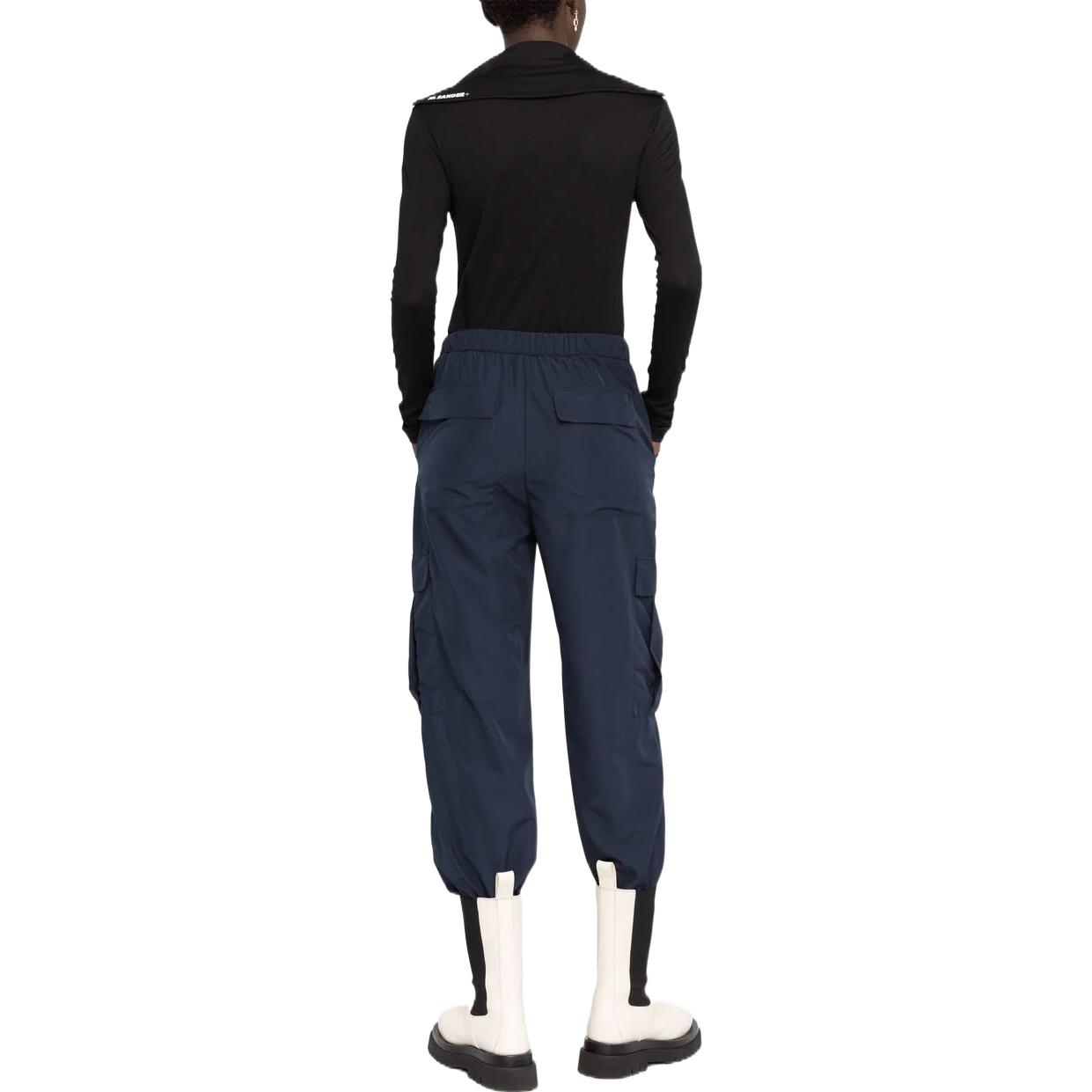 Shop (W) JIL SANDER FW22 黑色徽標印花半拉鍊針織毛衣 J40GC0021-J70021-001