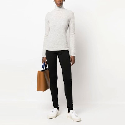 (Women) Jil Sander FW22 Black Solid Logo Print Leggings J40KA0029-J70021-001 Lookbook (Women) Jil Sander FW22 Black Solid Logo Print Leggings J40KA0029-J70021-001