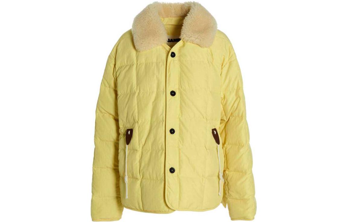 Order (Women) Jil Sander FW22  Detachable Collar Quilted Jacket Yellow J40AF0008-JTN026-739