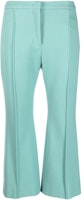 (Women) JIL SANDER FW22 Green Cropped Mid-Rise Casual Pants J02KA0014-J70011-447 (Women) JIL SANDER FW22 Green Cropped Mid-Rise Casual Pants J02KA0014-J70011-447