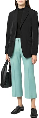 (Women) JIL SANDER FW22 Green Cropped Mid-Rise Casual Pants J02KA0014-J70011-447 Lookbook (Women) JIL SANDER FW22 Green Cropped Mid-Rise Casual Pants J02KA0014-J70011-447