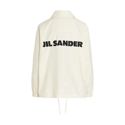 (Women) JIL SANDER FW22 Minimalist White Single-Breasted Jacket with Back Logo. J04AM0001J45063-103