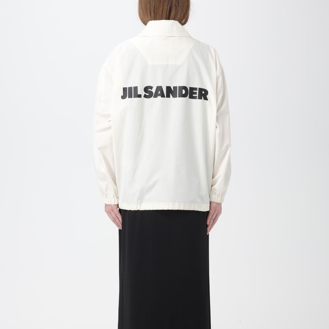 Purchase (Women) JIL SANDER FW22  Minimalist White Single-Breasted Jacket with Back Logo. J04AM0001J45063-103