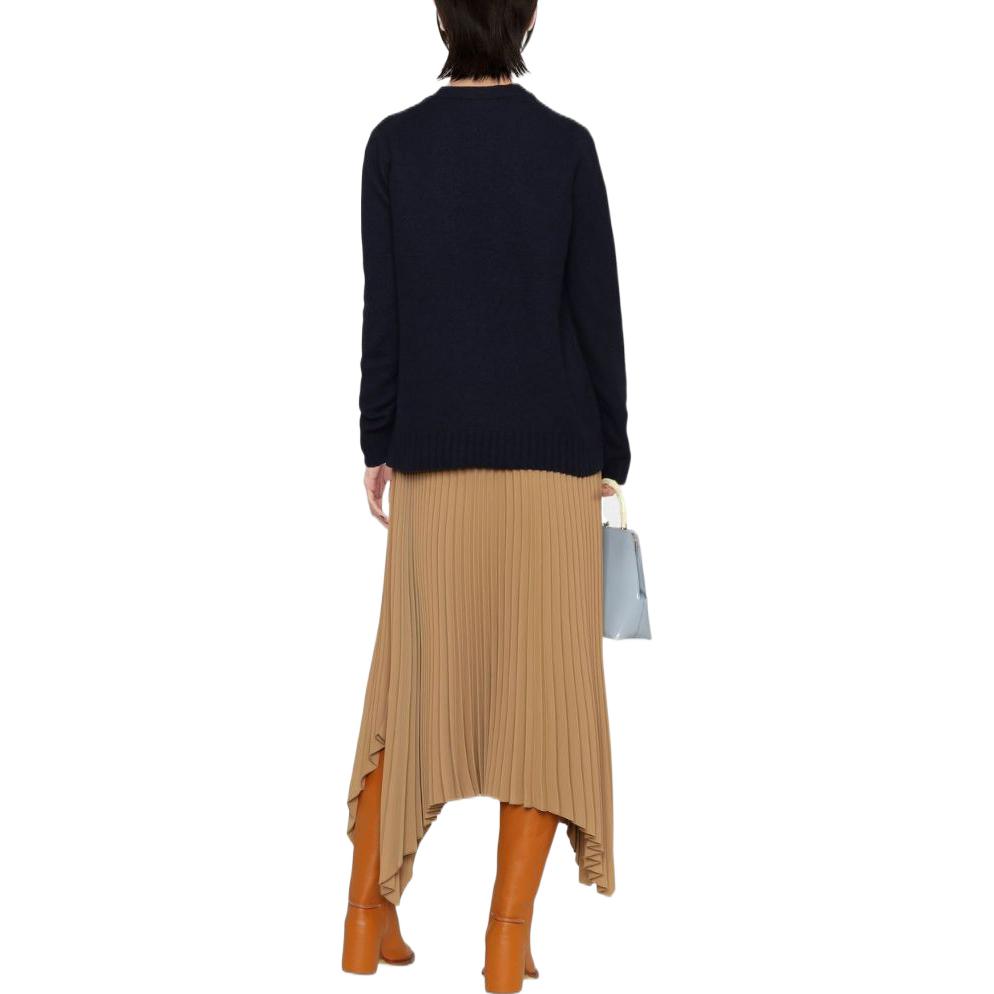 Lookbook (Women) Jil Sander FW22  V-Neck Ribbed Wool Cardigan Sweater Blue. J02GP0055J14506402