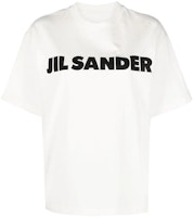 (Women) JIL SANDER FW22 White Oversized Logo Print Crewneck T-Shirt. J02GC0001-J45148-102 (Women) JIL SANDER FW22 White Oversized Logo Print Crewneck T-Shirt. J02GC0001-J45148-102