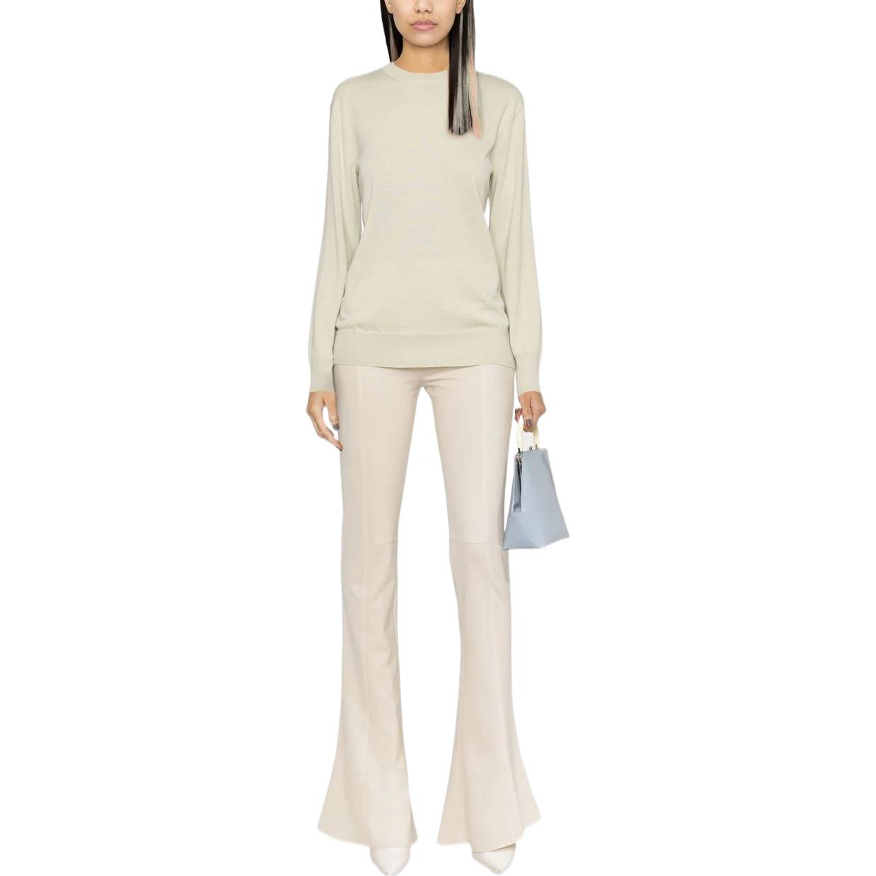 Lookbook (W) JIL SANDER FW22 象牙白羊毛羅紋修飾圓領毛衣 J04GP0001J14531110